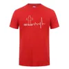 Christ Lives Here Cross Heartbeat Christian Jesus Faith Inspirational T Shirt T-Shirt per uomo T-shirt in cotone a maniche corte da uomo 210629