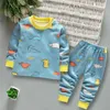 Kinderpyjama's kids thermische ondergoed set baby jongen meisje fluwelen verdikte herfst kleding broek jongens meisjes pijamas kinderen 211105