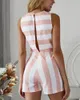 Women's Jumpsuits & Rompers Playsuits Solid Sleeveless Clubwear Backless Playsuit Bodycon Party Jumpsuit Trousers Womens Striped CL131