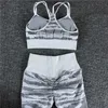 Tiger Seamless Female Yoga Sets Sportswear Tracksuit Workout Gym Wear Running Clothing Ensemble Women Sport Outfit Fitness Suits 210813