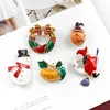 Pins, Brooches Retro Generous Christmas Brooch Cute Snowman Crystal Bell Enamel Pins Halloween Funny Pumpkin Witch Star Moon Jewelry