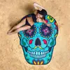 Summer Fruit Beach Towel Pizza Burger Skull Ice Cream Fragola Rotondo Beach Telo da bagno Cuscino Tappetino Costume da bagno Wrap Towel Scialle