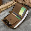 Wallets Horse Genuine Leather Coin Wallet Real Snap Short Purse Women Pocket Zip Around Small Trifold