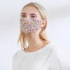 2021 Designer Face Mask Bling Colorido Personalidade Legalada Máscaras de Algodão Mulheres Moda Respirável Cores Cores Atacado