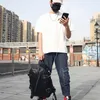 Sacs à dos anti-vol pour ordinateur portable de voyage en cuir noir étanche USB pour homme