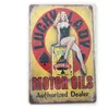 Motoröl Metallschilder klassisches Motorrad -Poster Vintage Sexy Mädchen Malerei Dekorative Wandplaque für Bar Pub Dads Garage Dekoration Größe 30x20 cm