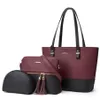 Mode pu kvinnliga väskor enkel stil färg matchande design axelväska utomhus fritid shopping dam handväska plånbok