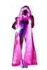 Stage Wear Super Long Led Pelliccia Imitazione Cappotto Tre Colori Led Abbigliamento Donna 211207