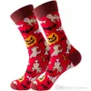 Utomhus Street Style Women Cotton Socks Middle Tube Unisex High Quality Printed Sock Soft Hosiery Halloween Julklapp