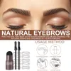 Eyebrow Shaping Kit Stamp Pencil and 5 Pairs Brow Stencils Pen Cosmetics Waterproof Natural Color Eye Makeup Tools enhancer gel