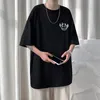 Hybskr Wiosna Lato Męskie Koszulki Koreański Styl Luźny Little Devil Graphic T-shirt Casual Oversized T-shirt Odzież 220318