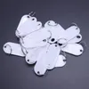 Keychains White Portable Plastic Key Fob Tag ID Labels 60 Pieces Miri22