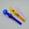 2021 Mais novo vidro de vidro queimador de óleo tubo tubo tubos de fumar com cerca de 14cm colorido tigela de vidro espessa pyrex tubos de água de tabaco