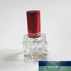 10 pçs / lote 10 ml quadrado frasco de vidro spray perfume claro viajar vazio cheiro parafuso parfum atomizer frascos