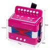 7 tasti pulsante fisarmonica per bambini 039 rosa rossa organo strumento musicale giocattolo4712822