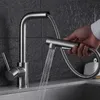Kitchen Faucets Modern Style Brushed Nickel Pull Out Tap Single Handle Cold & Water Function AT9208BN