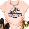 Är en promenad i parkbrevet hajuku print kvinnor t-shirt sött dinosaur huvud grafisk tshirt kvinnlig vintage t-shirt 210623