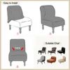 Chair Covers Solid Color Universal Size Armless Cover Stretch Thicken Jacquard Slipcover Single Sofa For El Decoration
