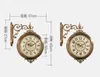 Dupla face relógio de parede sala de estar caseiro novo chinês europeu de parede americana luz de luxo criatividade