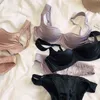 NXY Seksi Setsexy Küçük Yarım Fincan Üzerinde Retro Tarzı Iç Çamaşırı Seti Artı Boyutu Kadınlar Ile Kadın Pürüzsüz Sutyen Çelik Yüzük Push Up Lingerie ve Külot 1129