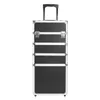 Yonntech 4 in 1 Trucco cosmetico unghie Parrucchiere Beauty Case nero Vanity Trolley 211112