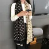2021 Güzel Yay Desen Eşarp kadın Kış ve Güz Çift Taraflı Atkılar Kadınlar Yumuşak Sıcak İmitasyon Kaşmir Şal Siyah Bej