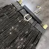 Skirts Heavy Drilling Rhinestones Fringed Skirt With Belt Women's High Waist Multi Layer Short Cake S667