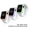 Şeker Renk Katı Jöle Yumuşak TPU Silikon Koruyucu Kapak Kılıfı Apple Watch Iwatch Serisi 6 5 4 3 2 44mm 42mm 40mm 38mm Iwatch8 Ultra 49mm