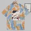 Unisex Anime Jujutsu Kaisen Anime Fashion Korte Mouw Ronde hals Tie Dye T-shirt Y0809