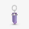 New S925 Sterling Silver Beads White Pink Purple Amulet Pendant Charms Fit Original P Bracelet Women Jewelry DIY Gift