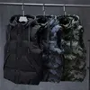 Hommes hiver gilets hommes sans manches veste épais Camouflage gilet décontracté à capuche gilet mâle chaud gilets Outwear grande taille 7XL 211105