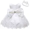 Noworodek Baby Girls Princess Dress 2021 Wedding Party Boże Narodzenie Kids Sukienki Dla Baby 1st Urodziny Suknia Cekiny Niemowlę Vestidos G1129