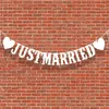 new Just Married Happy Birthday Bunting Banner Letter Hanging Garlands Pastel String Flags Baby Shower Party Wedding Decor EWF7009