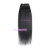 VMAE brasiliansk jungfruhår afro lockigt kinky rak 3A 3B 3C 4A 4B 4C Clip Ins Natural Black Human Hair Clip in Extensions