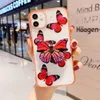 Moda Butterfly Phone Case para iPhone SE 2020 6 6S 7 8 mais x XS 11 Pro Max XR Gutta Percha Case Suporte Capa