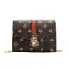 Handbag PU Leather Print Kids Fashion Designer Flower Square Girl Princess Messenger Bag Accessories Mini Purse Wallet