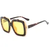 Lunettes de soleil A69F surdimensionnées carrées rabattables lunettes de soleil Vintage rétro double lentille Style nuances 20218729641