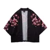 Chemises décontractées pour hommes Manches japonaises Manteau Chemisier Kimono Jacke Et Cinq Hommes Point Top Été Femmes Hommes Eldd22