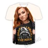 T-shirts van heren T-shirts Cavving 3D Gedrukt The Man Becky Lynch Casual Hip Hop Tee Shirts Harajuku Styles Tops Kleding voor Mannen / Dames K02