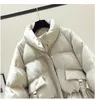Women's Clothing Solid Cotton Parkas Outwear Korean Style Autumn Winter Oversized Coats Puffer Jacket 210923