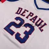 2020 Maglia da basket DePaul Blue Demons NCAA College 23 Bradshaw Bianca tutta cucita e ricamata Taglia S-3XL