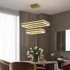 Подвесные лампы прямоугольник/квадратная светодиодная люстра гостиная спальня Столовая люстры Коммерческий офис осветитель