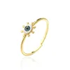 18K Gold 3D Devil's Open Bracelet Copper Cuff Bracelets Size Turkish Blue Eye Luxury Jewelery Gifts for Women