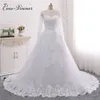 vestido novia afneembare trouwjurk