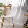 Czarna Szara Pościel Sheer Curtain Gradient Semi Voile Drapes Przepaski Górna Kurtyna do Sypialnia Salon 52 x 84 cale 210913