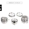 Anéis de casamento 5 Pieceset Moda Cool Ring Set Coreano Retro Personalidade Men039s Women039s Jewelry6292365