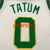 Alla broderier 8 stilar 0# tatum 19 säsong vit begränsad basket tröja anpassa mäns kvinnor ungdom väst lägg till valfritt nummer xs-5xl 6xl väst