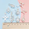 10 stks/partij Gemengde Parelkooi Charms Kleur Hangers Aromatherapie Zeemeermin Essentiële Olie Diffuser Ketting Medaillon Voor DIY Sieraden