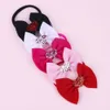 Baby Girls Nylon Headbands Heart Bow Hairband Solid Color Kids Toddler Valentine's Day Elastic Sequin Bowknot Headband WKHA33