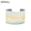 2019 New Abstract Painting Abstract Art Seascape Painting Original Bangle Sailboat Jewelry Bracelets Sea Jewelry Q0719